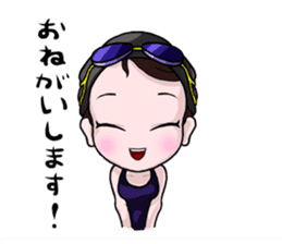 Swimming Girl sticker #3293530