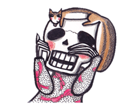 Skeleton Uhbe-san part 3 (without notes) sticker #3294338
