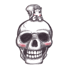 Skeleton Uhbe-san part 3 (without notes) sticker #3294345