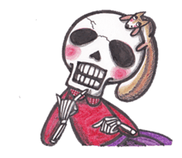 Skeleton Uhbe-san part 3 (without notes) sticker #3294351