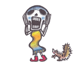 Skeleton Uhbe-san part 3 (without notes) sticker #3294353