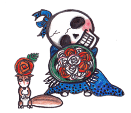 Skeleton Uhbe-san part 3 (without notes) sticker #3294354