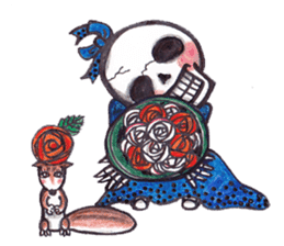 Skeleton Uhbe-san part 3 (without notes) sticker #3294354