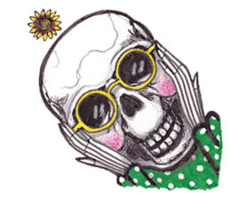 Skeleton Uhbe-san part 3 (without notes) sticker #3294357