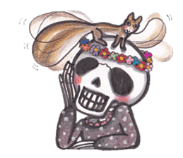 Skeleton Uhbe-san part 3 (without notes) sticker #3294362