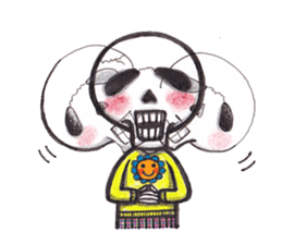Skeleton Uhbe-san part 3 (without notes) sticker #3294367