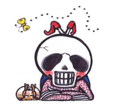 Skeleton Uhbe-san part 3 (without notes) sticker #3294369