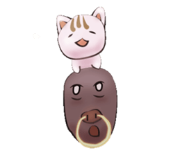 Mr. buffalo and kitten sticker #3295260