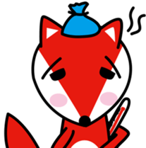 Lovely foxes sticker #3295588