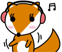 Lovely foxes sticker #3295595