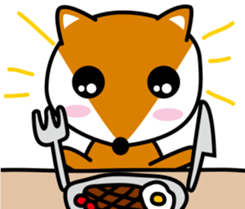 Lovely foxes sticker #3295599