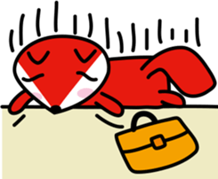 Lovely foxes sticker #3295601