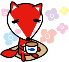 Lovely foxes sticker #3295605