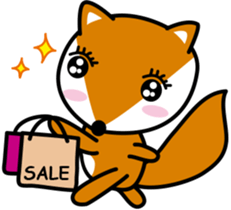 Lovely foxes sticker #3295608