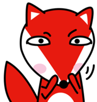 Lovely foxes sticker #3295609