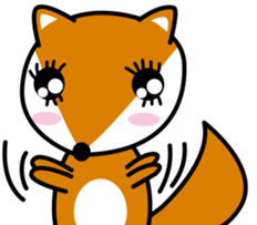 Lovely foxes sticker #3295611