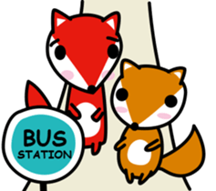 Lovely foxes sticker #3295612