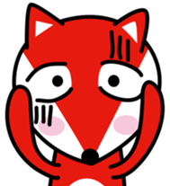 Lovely foxes sticker #3295615