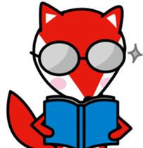 Lovely foxes sticker #3295619