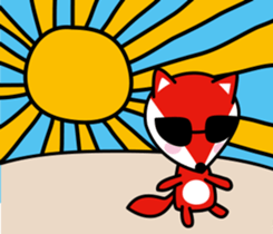 Lovely foxes sticker #3295622