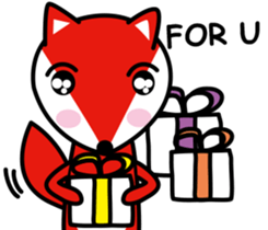 Lovely foxes sticker #3295624