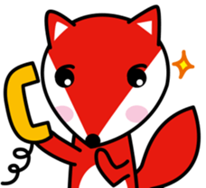 Lovely foxes sticker #3295625