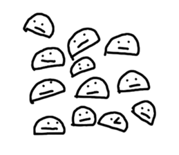 rise cake stuffed with sweet bean jam sticker #3297077