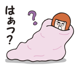 Miss.Makiko who put a blanket on. sticker #3298323