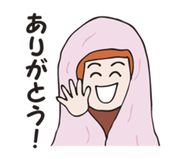 Miss.Makiko who put a blanket on. sticker #3298343