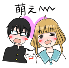 Anime love girl sticker #3298872