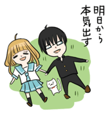 Anime love girl sticker #3298877