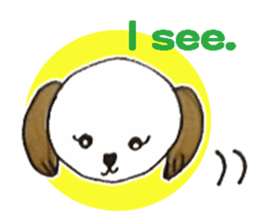 Wanko's face(English) sticker #3299138