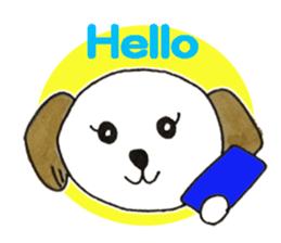 Wanko's face(English) sticker #3299143