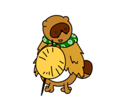 Okiraku Tanuki sticker #3299301