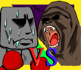 Moai&gorilla sticker #3299349