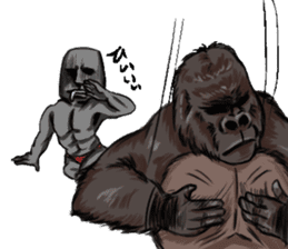 Moai&gorilla sticker #3299363