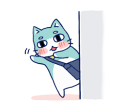 Light blue cat sticker #3301063