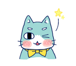 Light blue cat sticker #3301068