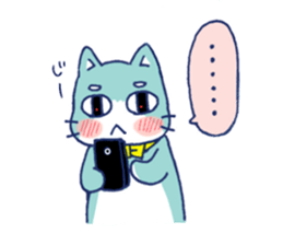 Light blue cat sticker #3301071