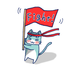 Light blue cat sticker #3301079