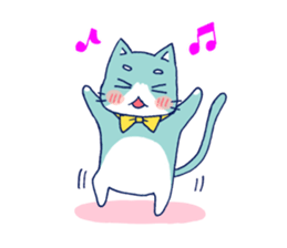 Light blue cat sticker #3301080