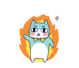 Light blue cat sticker #3301085