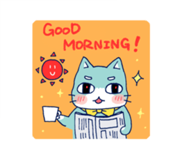 Light blue cat sticker #3301086