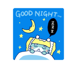 Light blue cat sticker #3301087