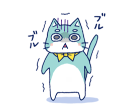 Light blue cat sticker #3301089