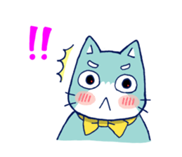 Light blue cat sticker #3301091