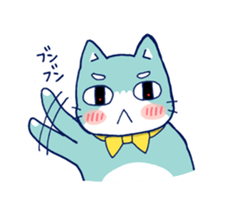 Light blue cat sticker #3301094
