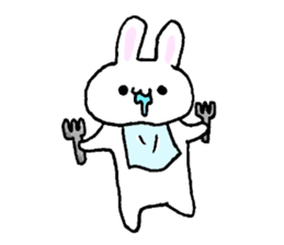 Muscular&soft rabbit! sticker #3302695