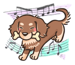 my sweet little dachshund babies sticker #3308098