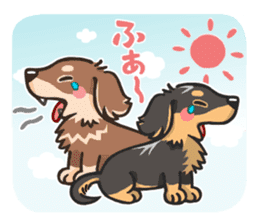 my sweet little dachshund babies sticker #3308099